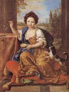 Pierre Mignard Girl Blowing Soap Bubbles oil painting artist